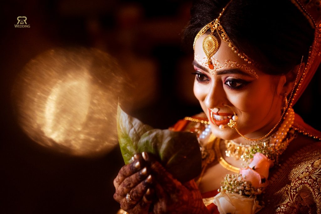 Wedding photo of a Bengali bride